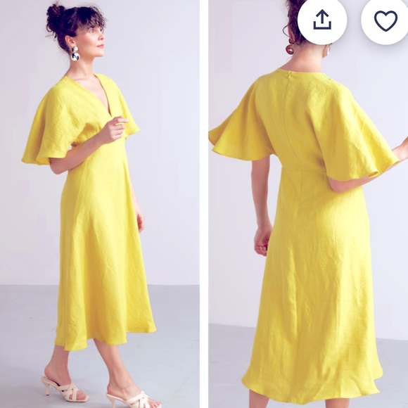 Vero Moda Dresses & Skirts - Burst of yellow and flouncy lined dress